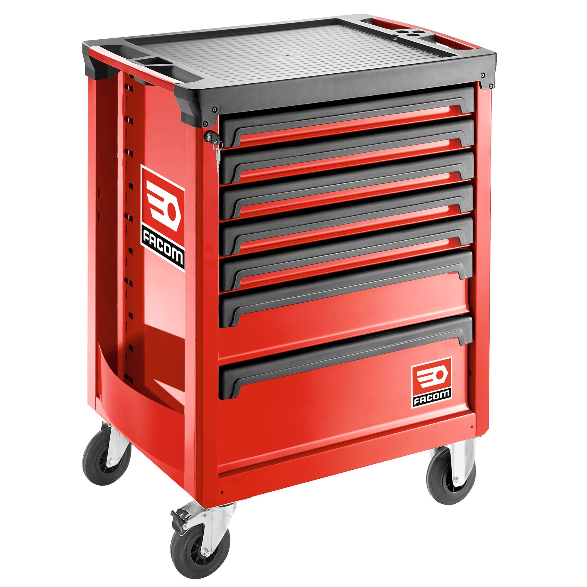 Facom 7 Drawer Polypropylene with Fiber Wheeled Tool Cabinet