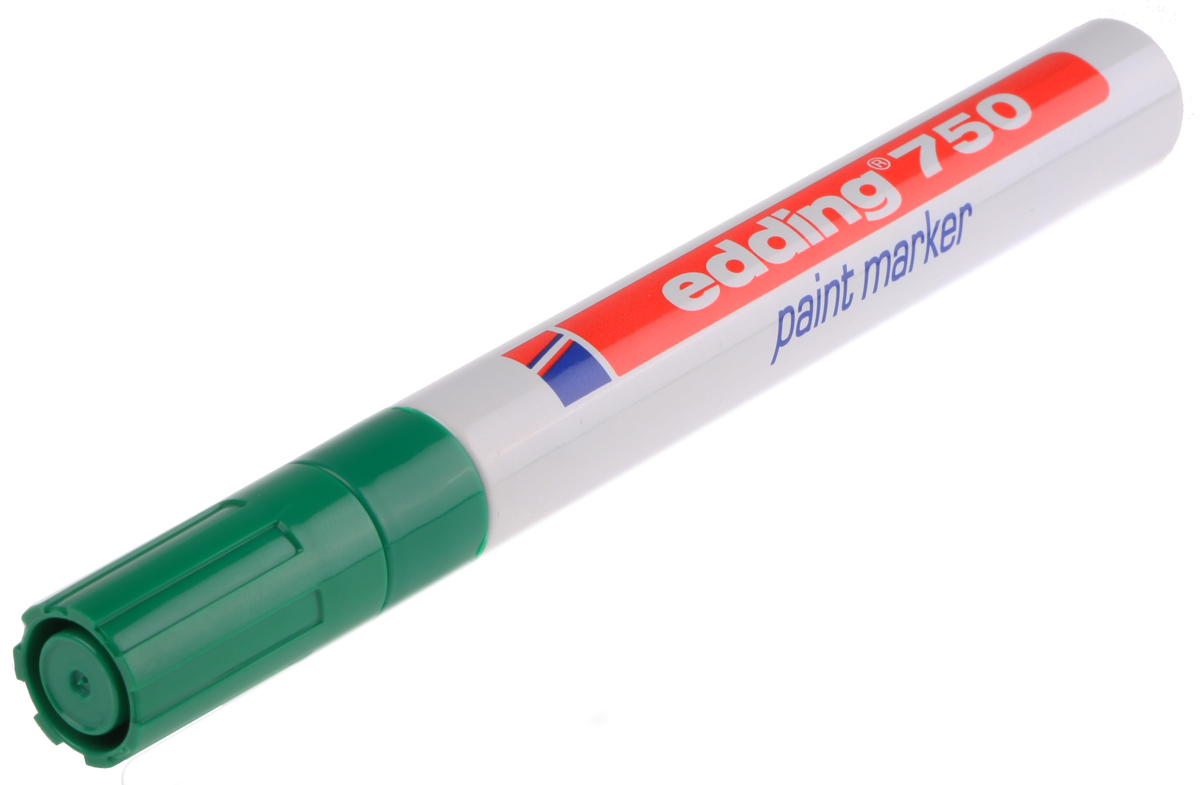 Edding Green 2 → 4mm Medium Tip Paint Marker Pen for use with Glass, Metal, Plastic, Wood