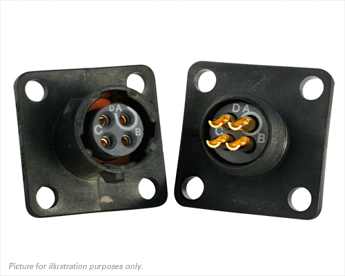 Souriau Sunbank by Eaton Circular Connector, 4 Contacts, Flange, Standard Connector, Plug, Female, IP68, IP69K, UTS