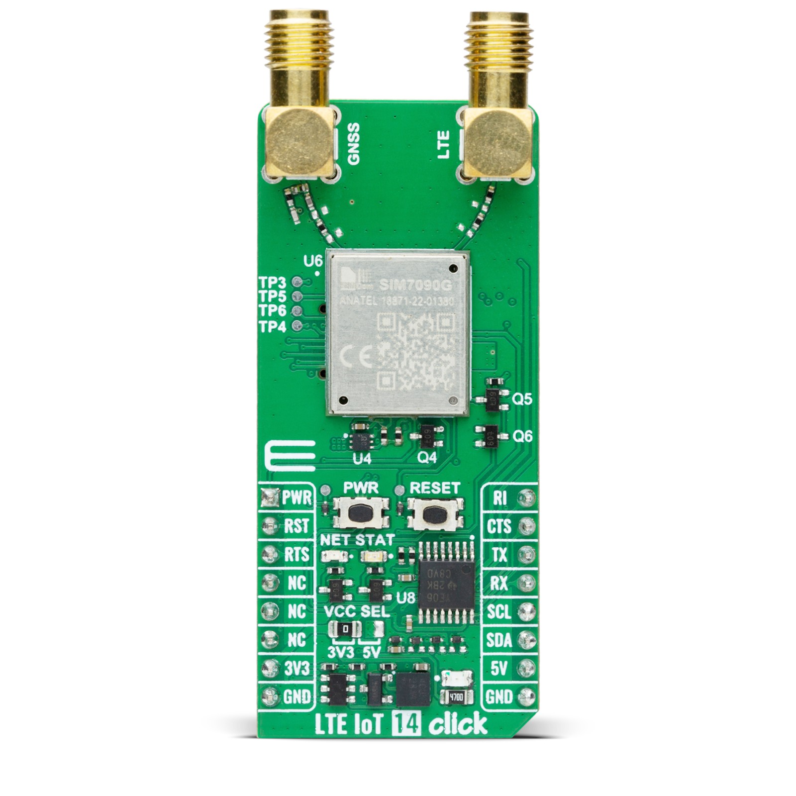 MikroElektronika LTE IoT 14 Click SIM7090G LTE Evaluation Board for Wireless Data Communication 700 To 2650MHz
