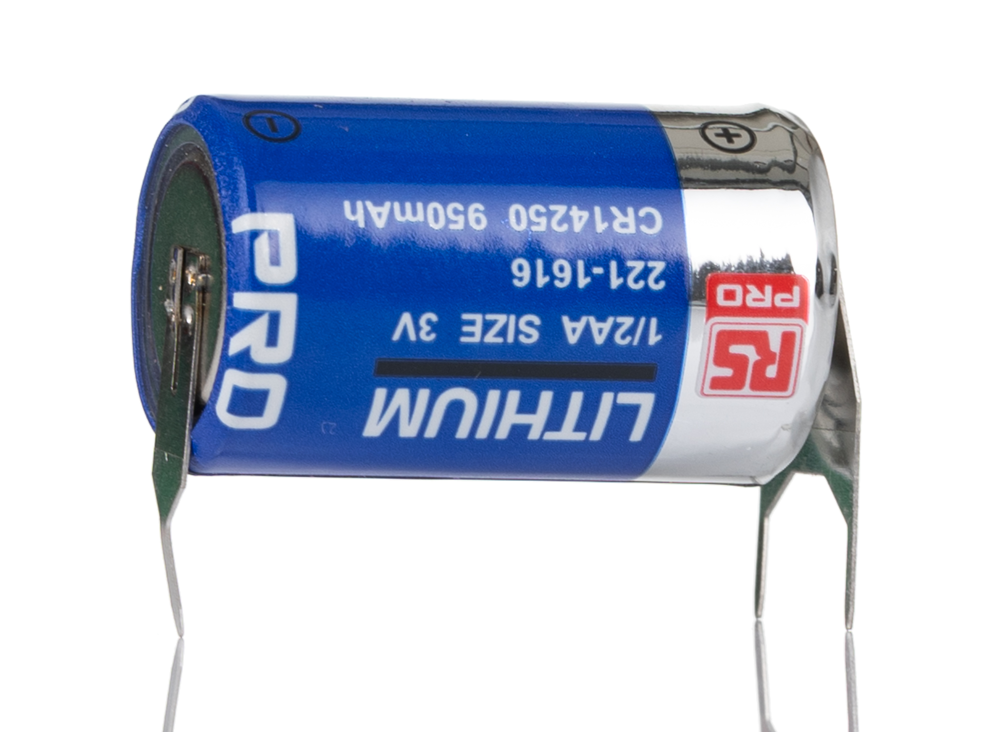 RS PRO Lithium Manganese Dioxide 3V, 1/2 AA Battery