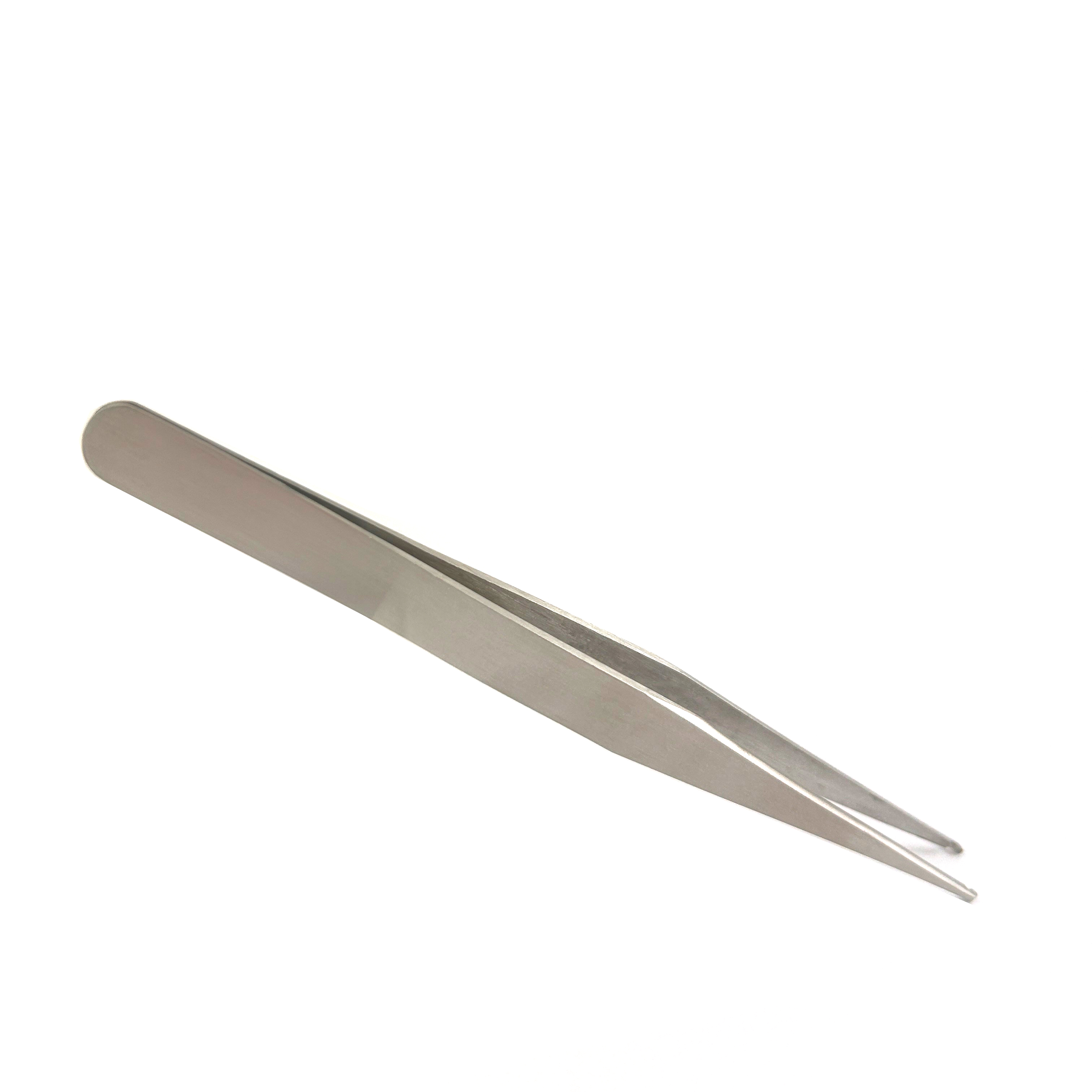 RS PRO 120mm, Low Carbon Austenitic Steel, Fine; Flat, Tweezer