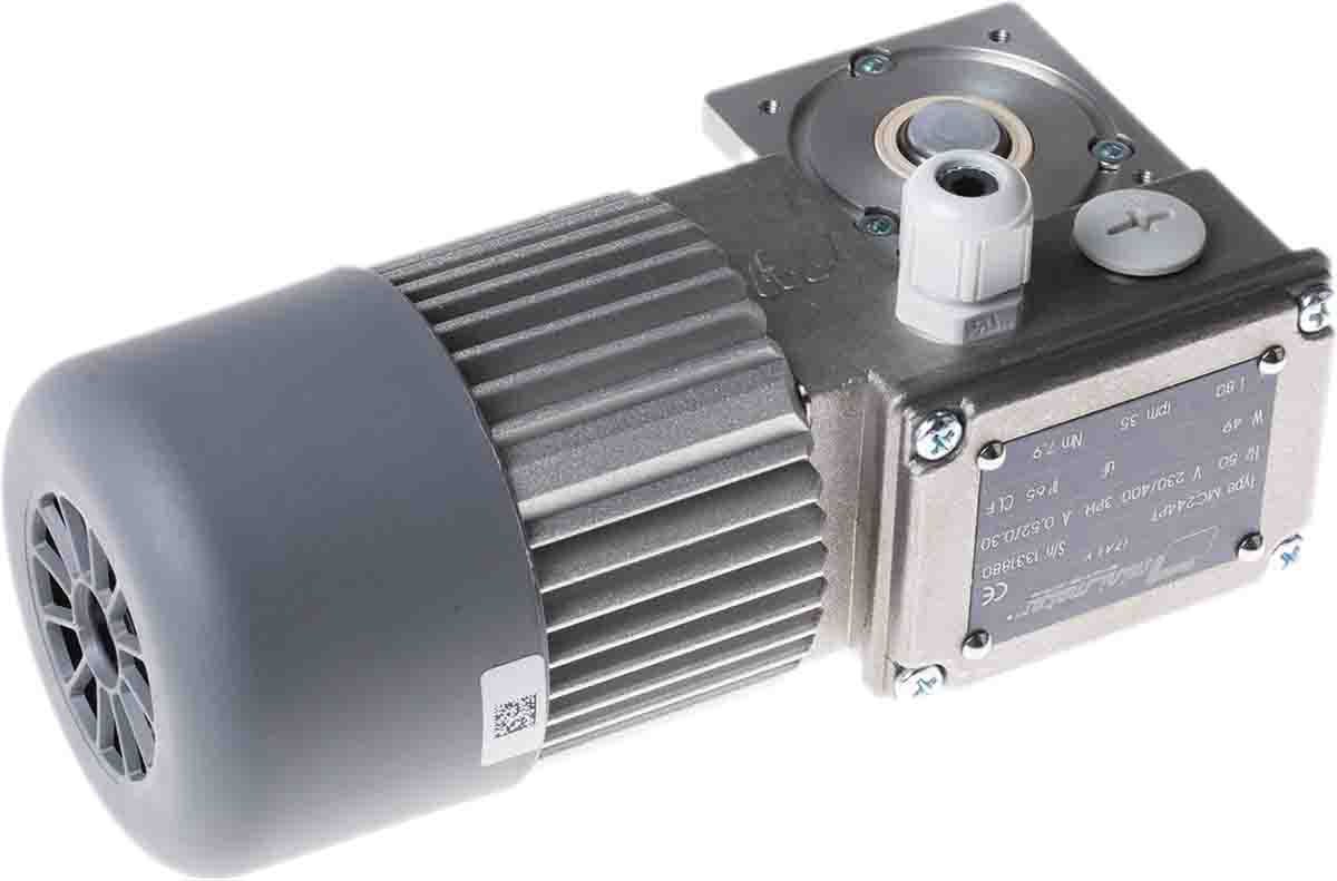 Mini Motor Reversible Induction Geared AC Geared Motor, 49 W, 3 Phase, 230 V, 400 V