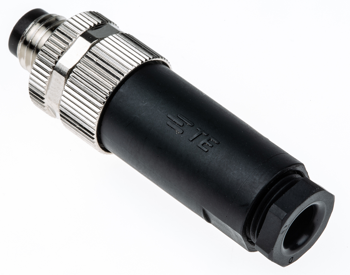TE Connectivity Circular Connector, 3 Contacts, Cable, M8 Connector, Socket, Male, IP67, M8 Series
