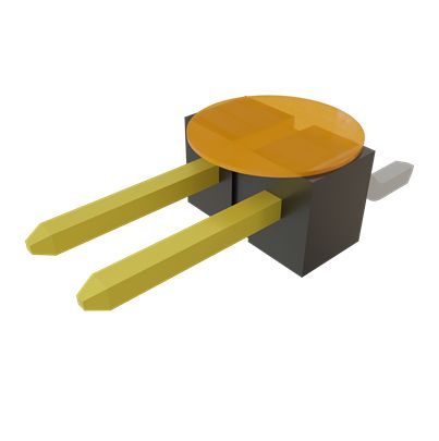 Samtec TSM Series Vertical Surface PCB Header, 2 Contact(s), 2.54 mm Pitch, 1 Row, Unshrouded