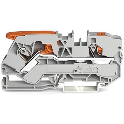 WAGO 2110-5201 TOPJOB S Series Grey, 10mm², 1-Level, Push In Termination, ATEX, IECE