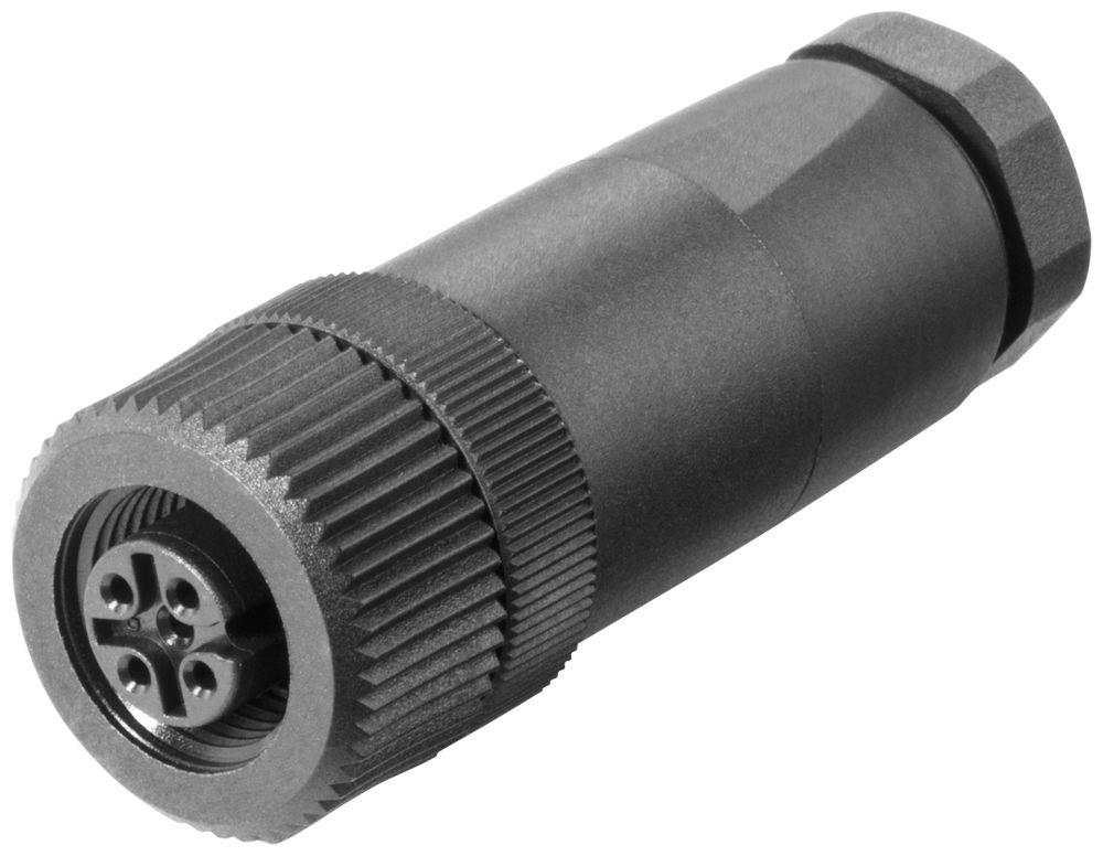 Siemens, 6GK IP65, IP67 Black Cable Mount 4P Industrial Power Socket, 24 V No