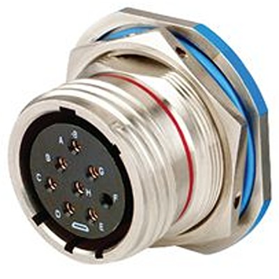 Amphenol Limited, D38999 4 Way Jam Nut MIL Spec Circular Connector ReceptacleNickel, Socket Contacts,Shell Size 13,