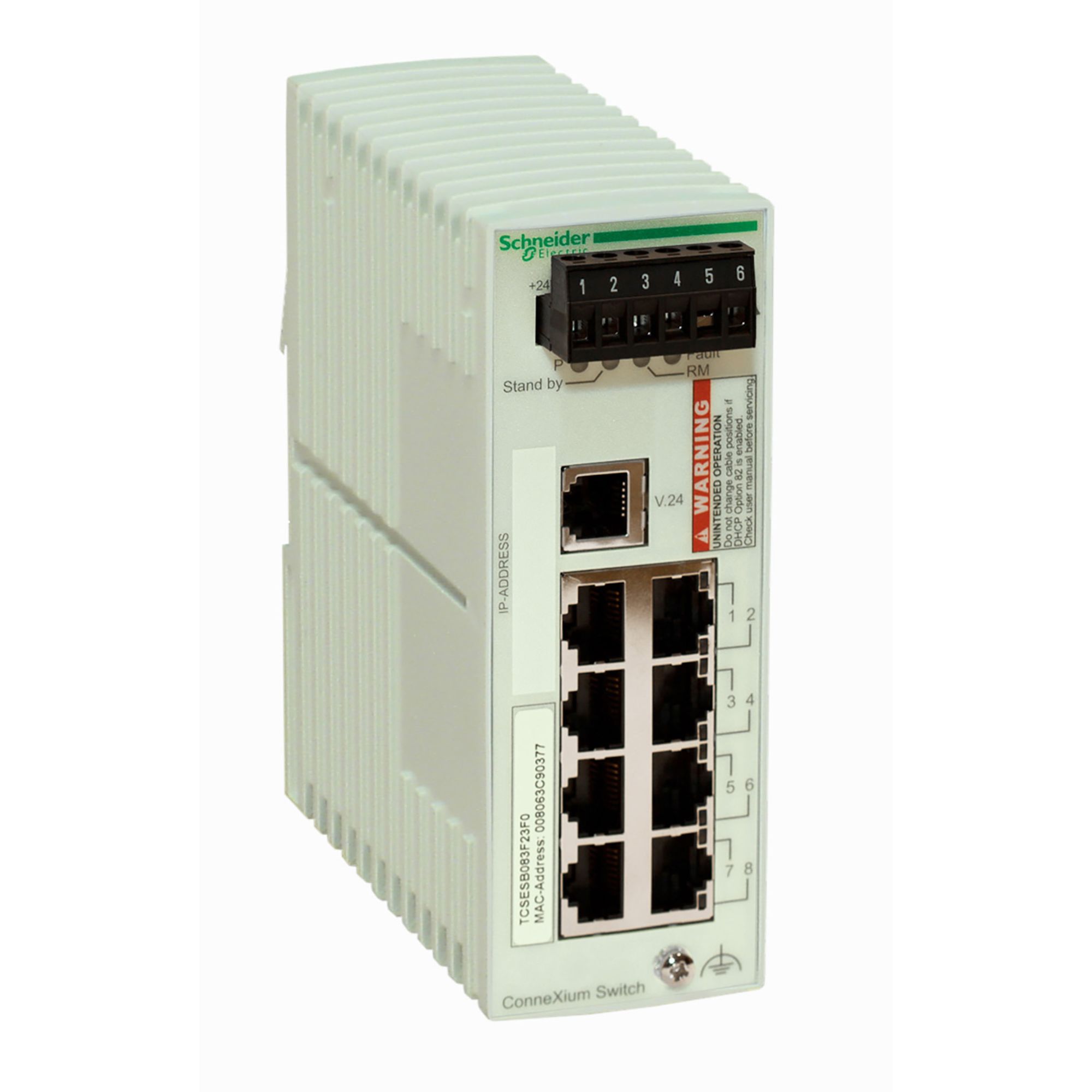 Schneider Electric TCSESB083F23F0, Managed 8 Port Managed Switch