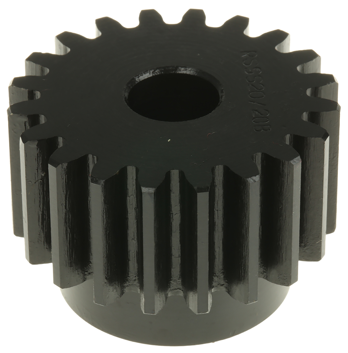 RS PRO Steel 20 Teeth Spur Gear, 2 Module, 12mm Bore Diam, 40mm Pitch Diam, 32mm Hub Diam