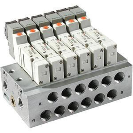 SMC SS5Y3 series 6 station Metric M5 Manifold