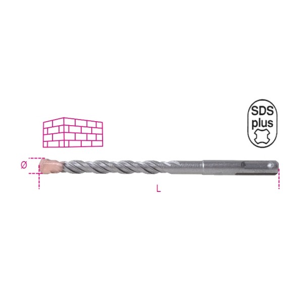 BETA 419 Series High Speed Steel SDS Hammer Drill for Masonry, 16mm Diameter, 300 mm Overall