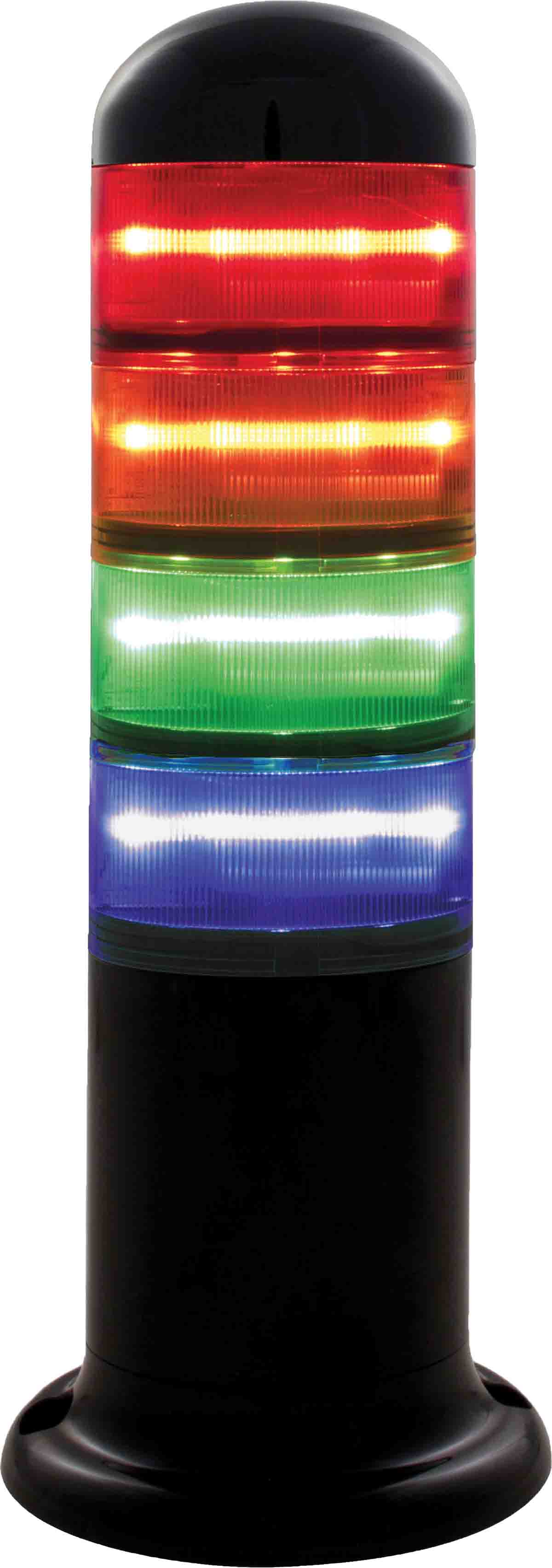 RS PRO Red/Green/Amber/Blue Signal Tower, 4 Lights, 24 V