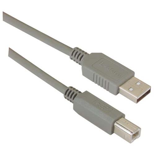 L-Com USB 2.0, Male USB to Male USB B, 5m