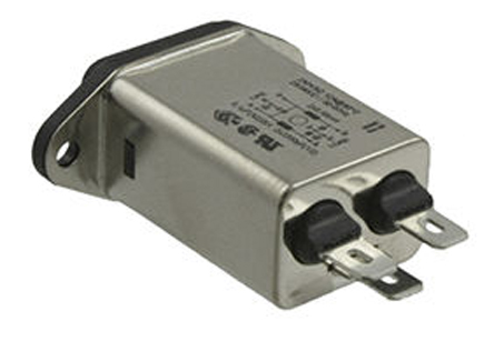 Schaffner 15A, 250 V ac Male Flange Mount IEC Inlet Filter FN9222R-15-06, Faston