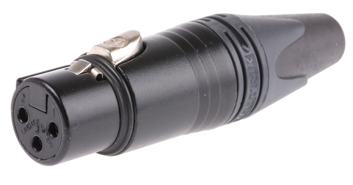 Neutrik Cable Mount XLR Connector, Female, 50 V, 3 Way, Silver Plating