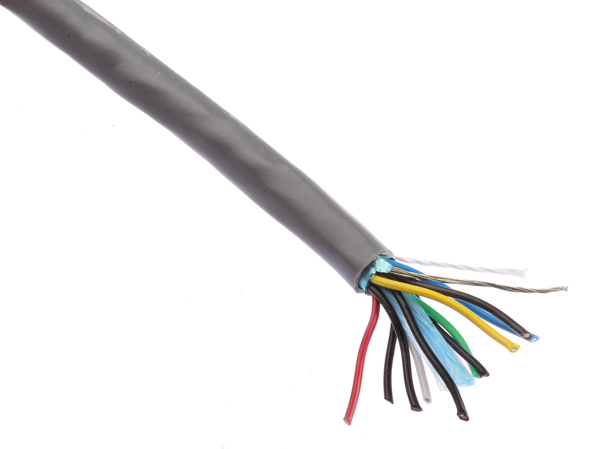Alpha Wire Alpha Essentials Communication & Control Series Data Cable, 5 Pairs, 10 Cores, 0.23 mm², Screened, 24 AWG,