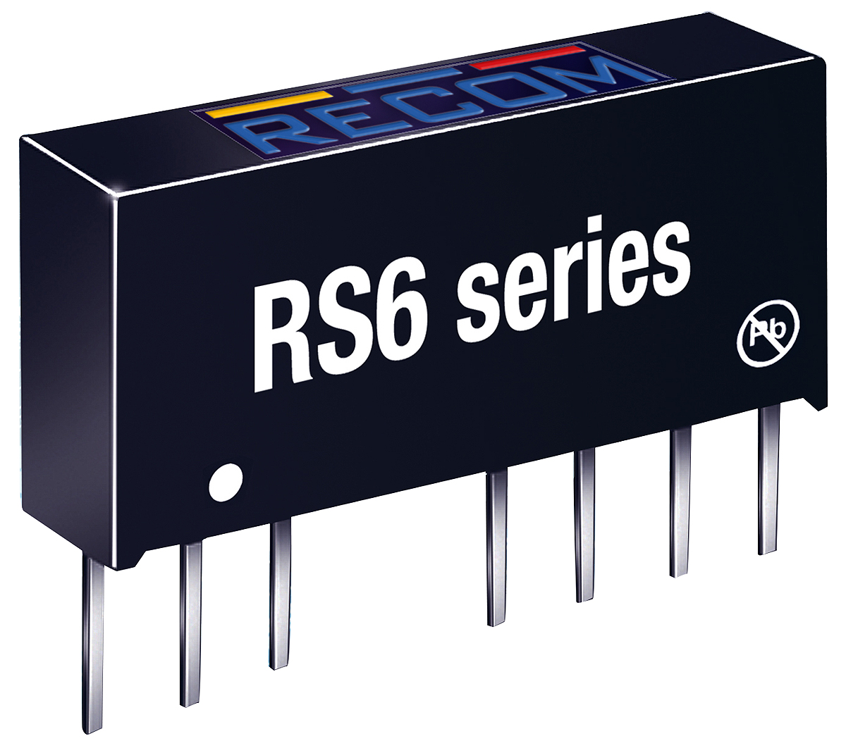 Recom RS6 DC-DC Converter, 3.3V dc/ 1.3A Output, 4.5 → 9 V dc Input, 6W, Through Hole, +75°C Max Temp -40°C Min