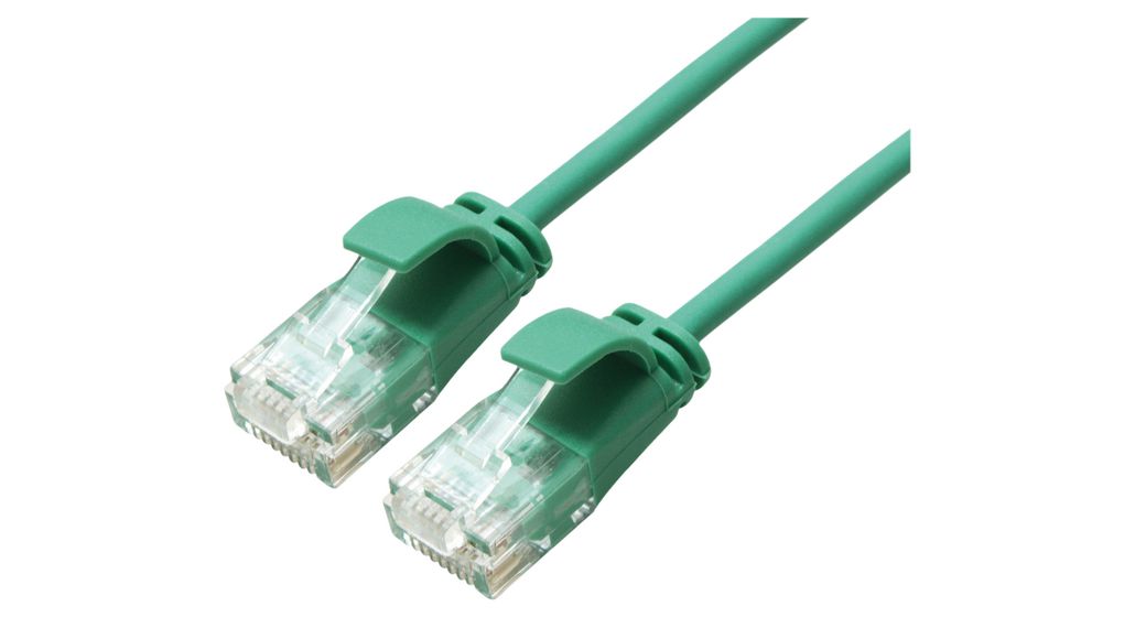 Roline21.15.39, 2m Cat6a, Green RJ45 to Male RJ45 Male