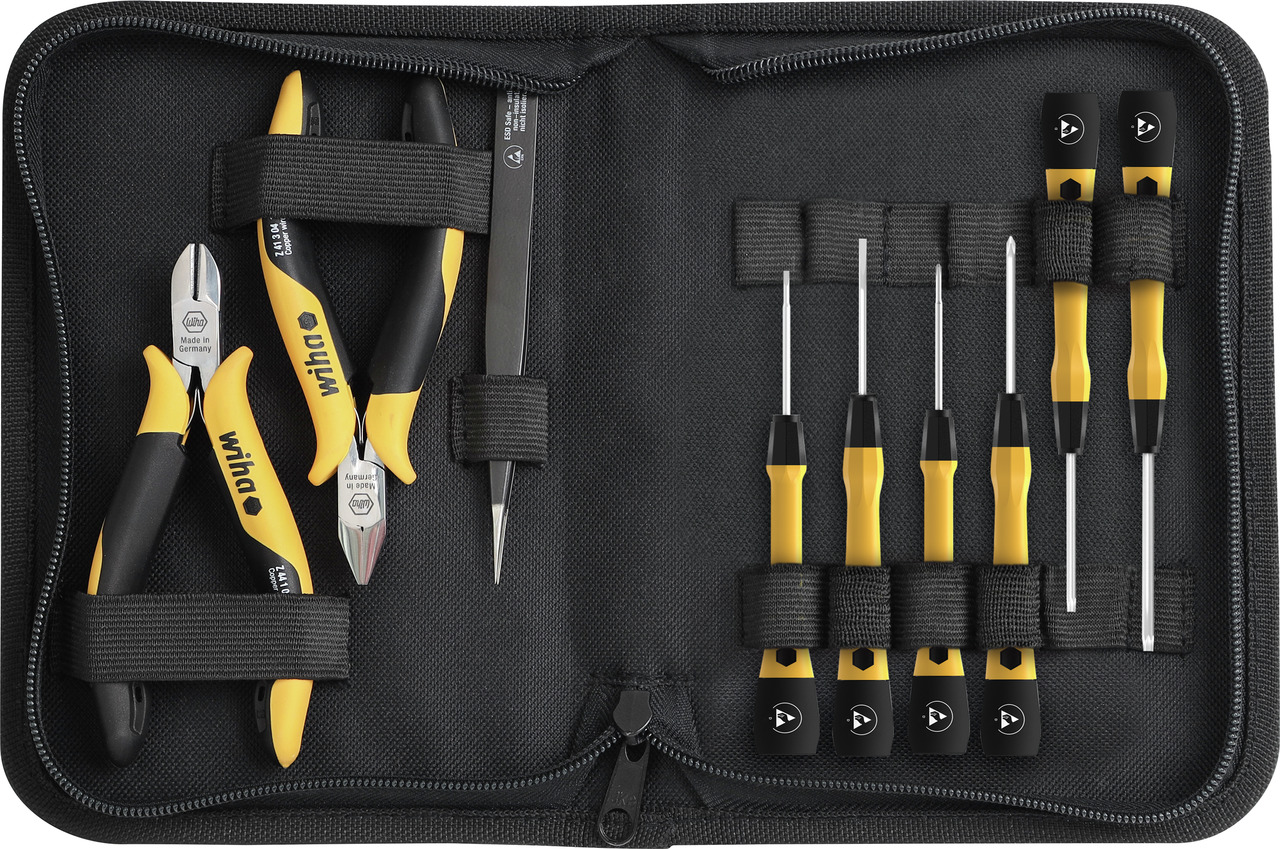 Wiha 9 Piece Electronics Tool Kit with Bag