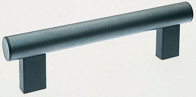 Elesa Black Aluminium Handle 75 mm Height, 18mm Width, 265mm Length