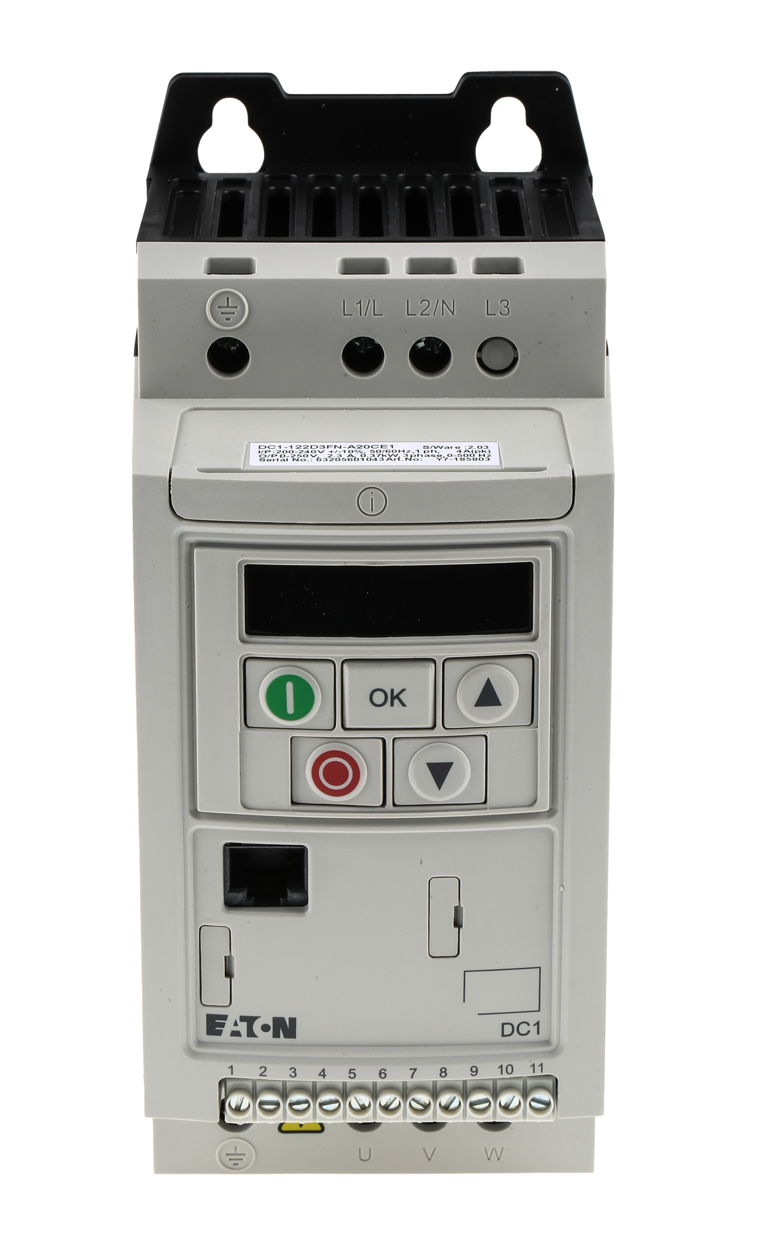 Eaton Inverter Drive, 0.37 kW, 1 Phase, 230 V ac, 2.3 A