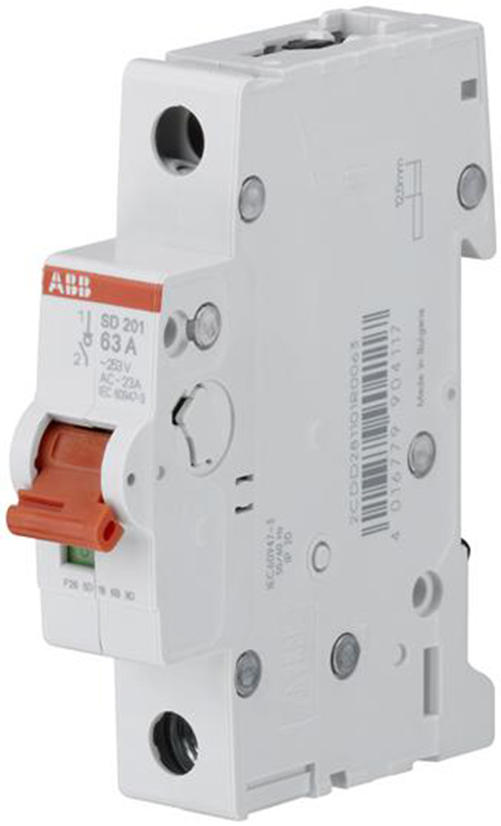 ABB 1P Pole Isolator Switch - 40A Maximum Current