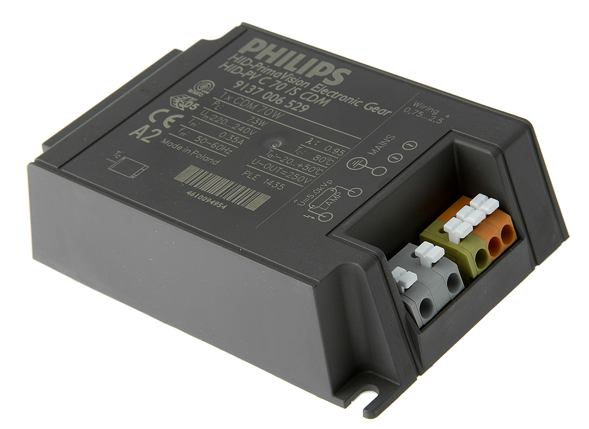 Philips Lighting 70 W Electronic Ceramic Metal Halide Lighting Ballast, 220 → 240 V
