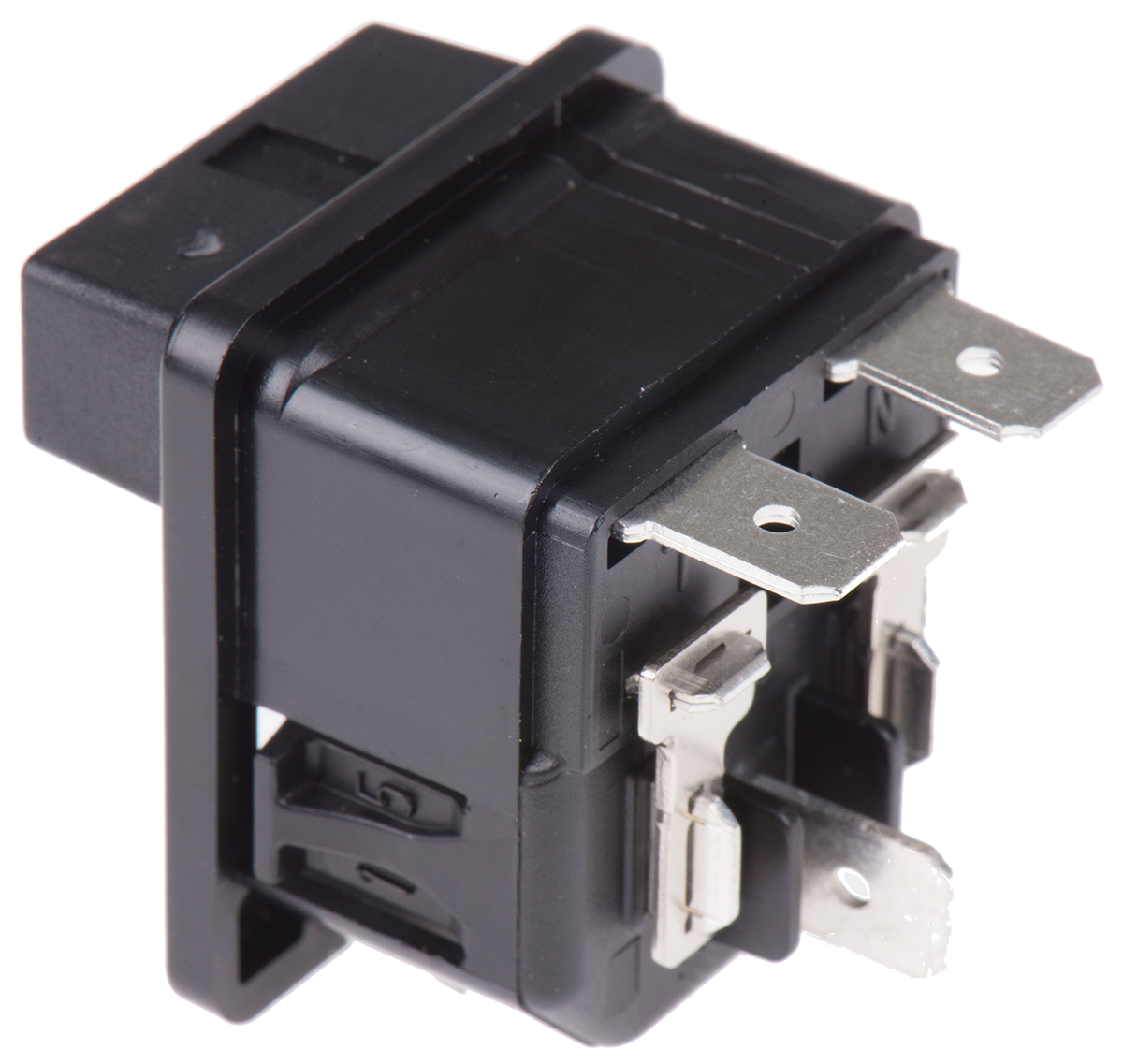 Schurter C14 Snap-In IEC Connector Male, 10A, 250 V