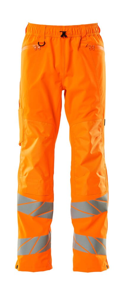 Mascot Workwear 19590-449 Orange Hi Vis Work Trouser Waterproof, Breathable 30.5 in 31 in