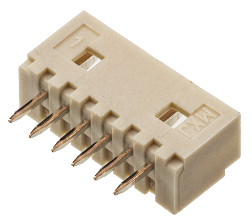 Molex PicoBlade Series Straight Through Hole PCB Header, 6 Contact(s), 1.25 mm Pitch, 1 Row, Shrouded