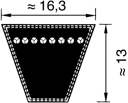 OPTIBELT Drive Belt, belt section SPB, 2800mm Length