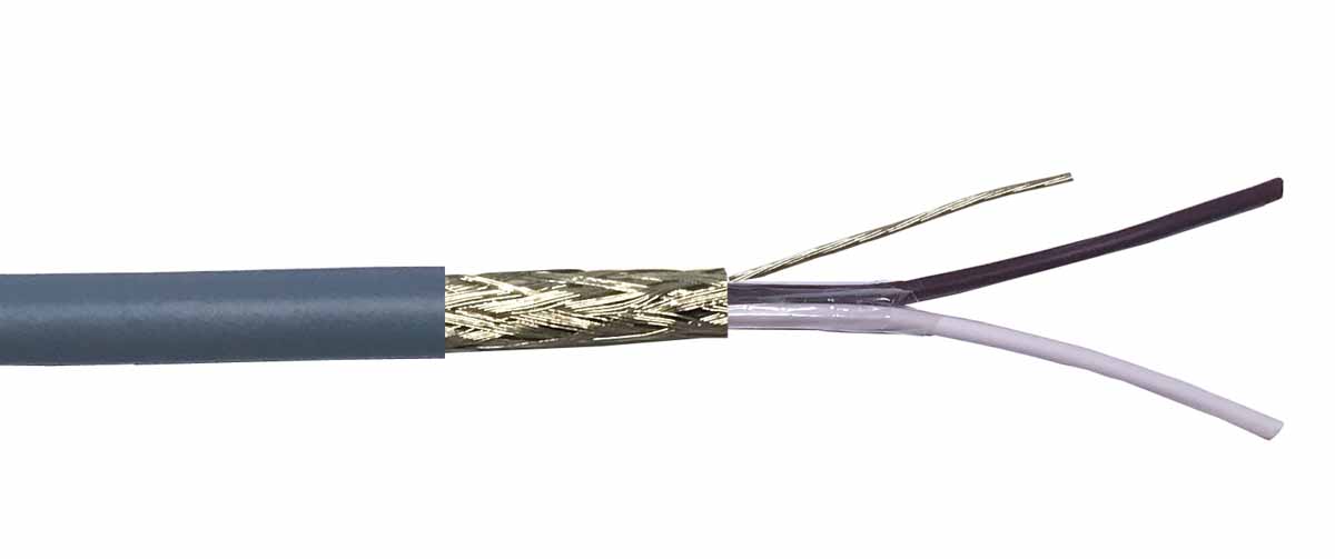 RS PRO Data Cable, 2 Cores, 0.25 mm², Screened, 23 AWG, 100m, Screened Shield