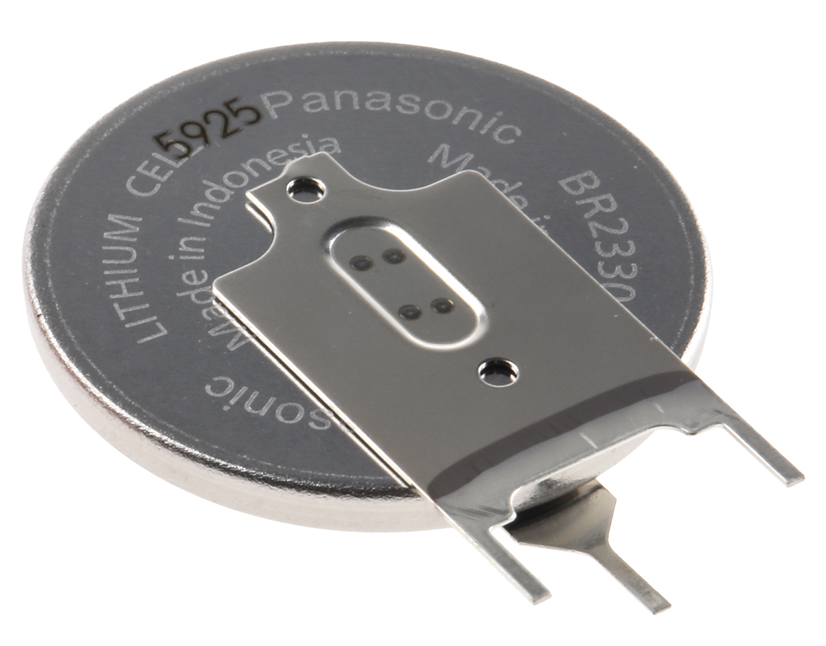 Panasonic BR2330 Button Battery, 3V, 23mm Diameter
