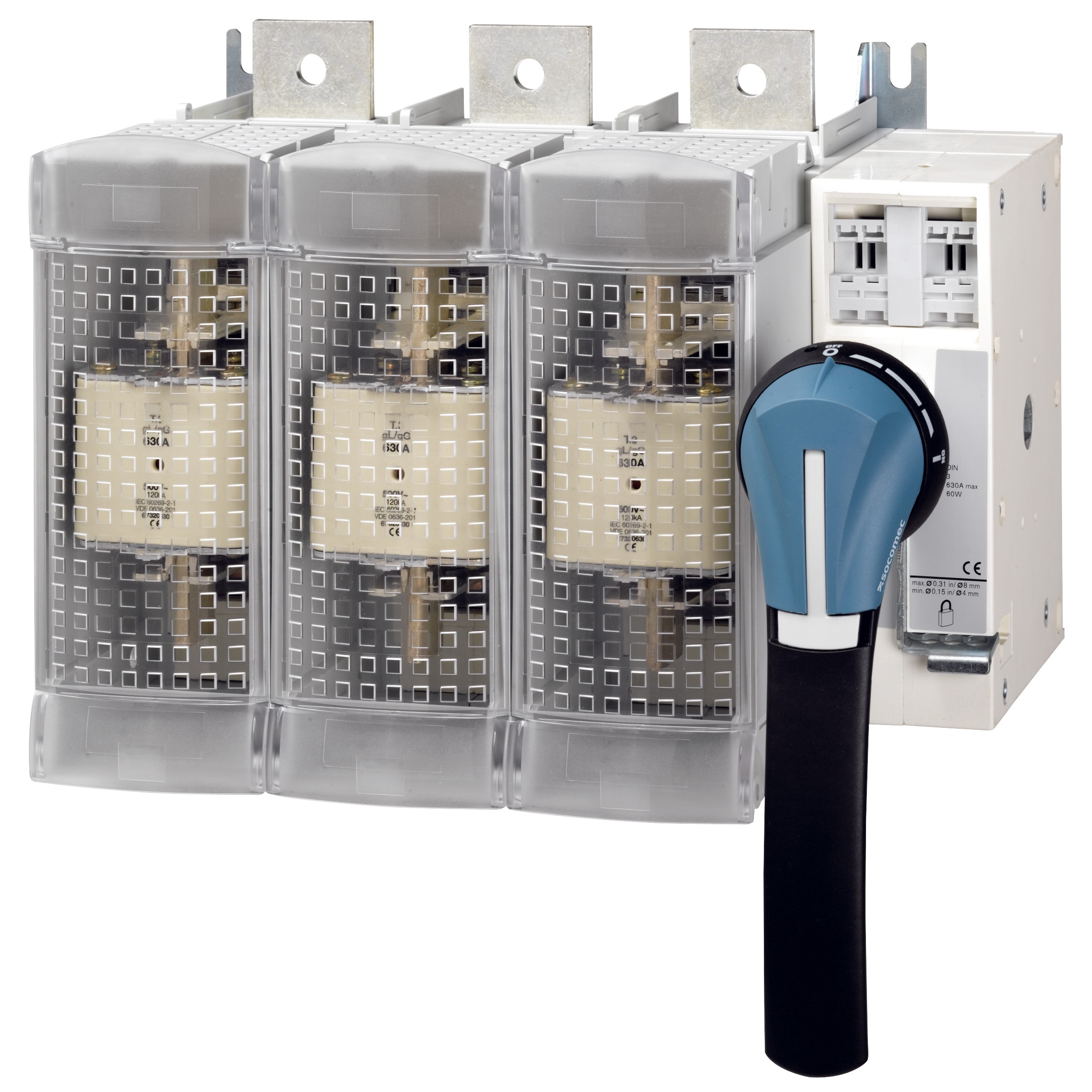 Socomec Fuse Switch Disconnector, 4 Pole, 630A Max Current, 630A Fuse Current