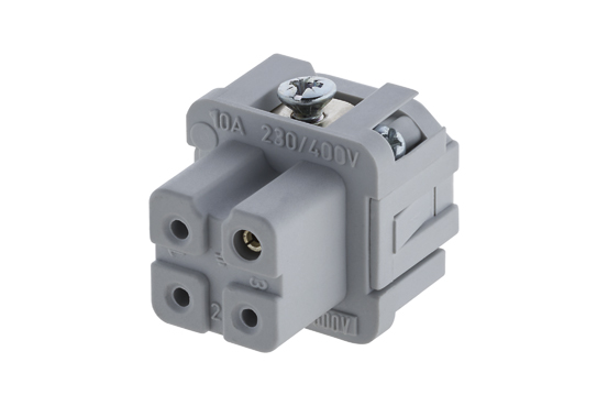 Amphenol Industrial Heavy Duty Power Connector Insert, 16A, Female, Heavy Mate C146 Series, 3+PE Contacts