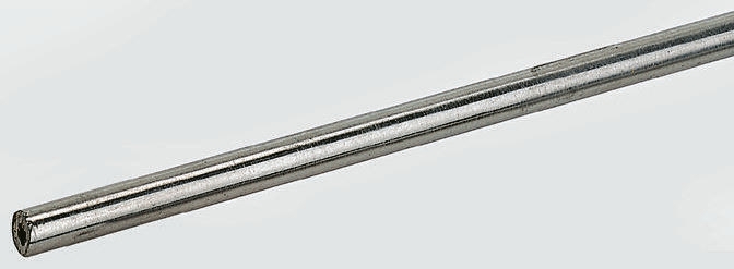 Round Stainless Steel Metal Tube, 1/4in OD, 3.5mm ID, 1.8m L, 18SWG Thickness