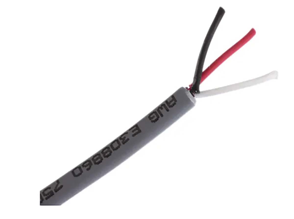 Alpha Wire Alpha Essentials LSZH Communication & Control Series Data Cable, 3 Cores, 0.35 mm², Unscreened, 22 AWG, 305m