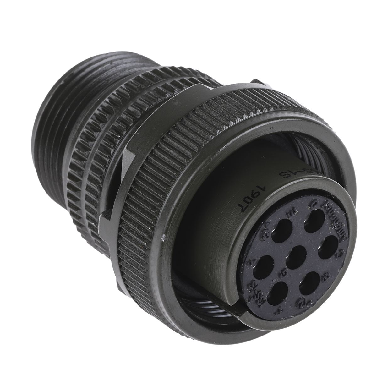 Amphenol Industrial, MS3106A, Copper Alloy 7 Way Cable Mount MIL Spec Circular Connector, Socket Contacts,Shell Size