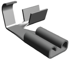 TE Connectivity FASTON .110 Uninsulated Female Spade Connector, Flag Terminal, 2.79 x 0.51mm Tab Size, 0.3mm² to 0.8mm²