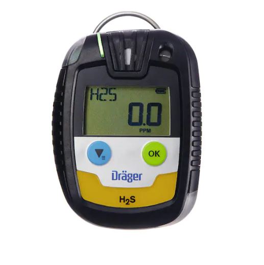 DRAEGER Pac 6000 H2S Portable Gas Detector for H2S Detection, Audible Alarm, ATEX Approved