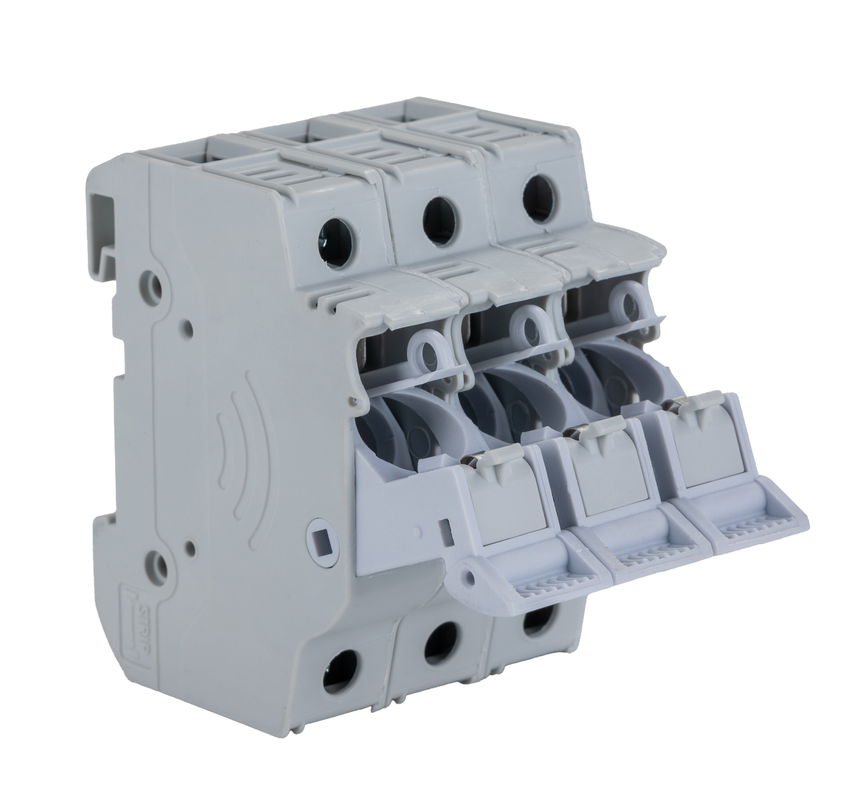Eaton 30A Rail Mount Fuse Holder for 10 x 38mm Fuse, 3P, 600V ac