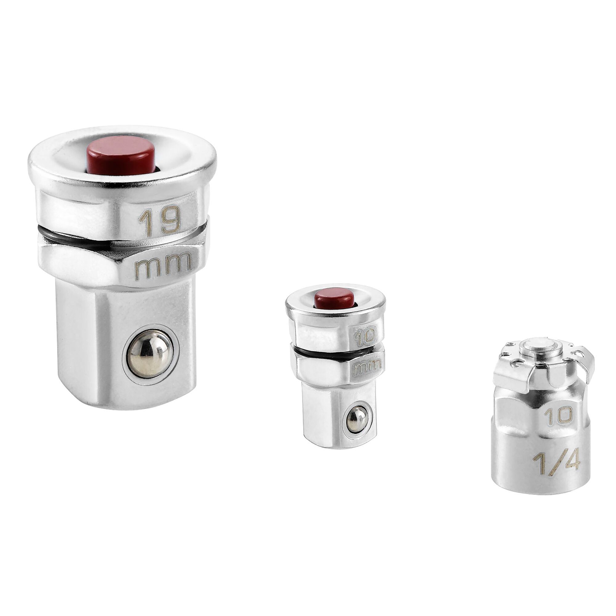 Facom 467.ADAPT10-19 1/2 in, 1/4 in Square Socket Adapter Set