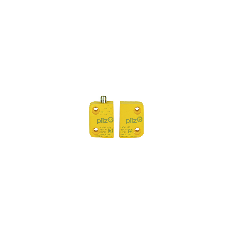Pilz 502220 Series Magnetic Safety Switch, 24V dc, Polybutylene Terephthalate Housing, 1NC/1NO, M8