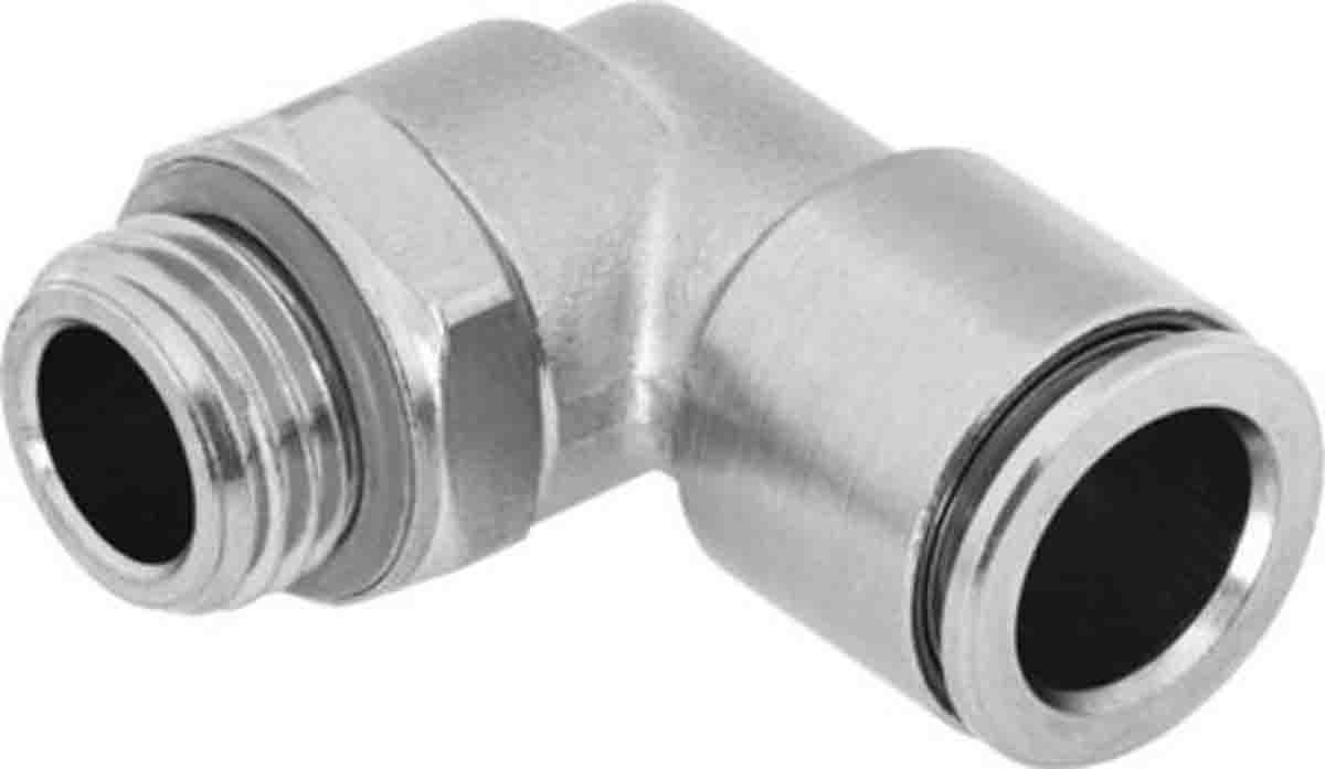 Festo Elbow Threaded Adaptor, M7 Male to Push In 4 mm, Threaded-to-Tube Connection Style, 578278