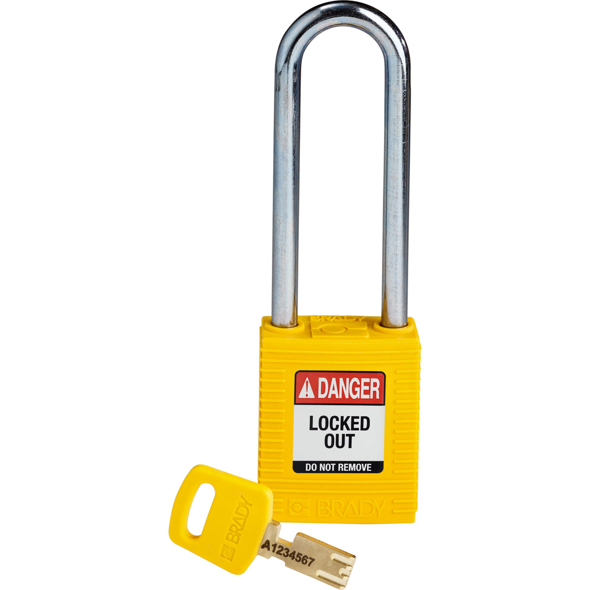 Brady LOTO-101 Key Weatherproof Nylon, Steel Padlock, 6.35mm Shackle, 38.00mm Body
