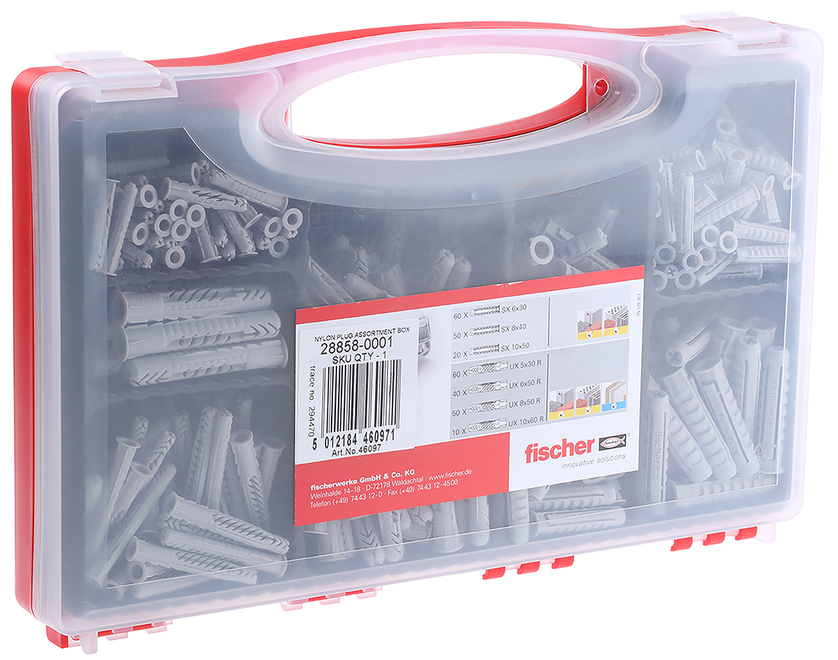 Fischer Fixings Nylon Wall Plug, 30mm Length, 5mm Fixing Hole Diameter
