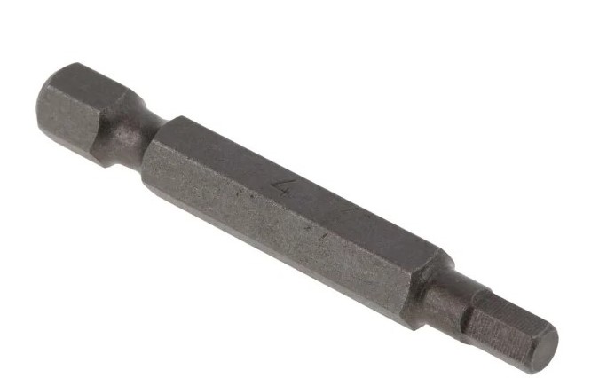 RS PRO Hexagon Driver Bit, 4 mm Tip, 1/4 in Drive, 50mm Overall
