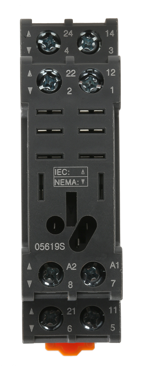 RS PRO 8 Pin 300V DIN Rail Relay Socket, for use with RS PRO RKL Relays DPDT