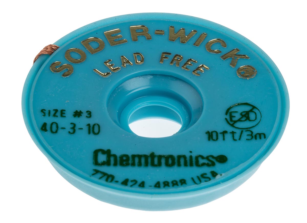 Chemtronics 3m Lead Free Desoldering Braid, Width 2mm